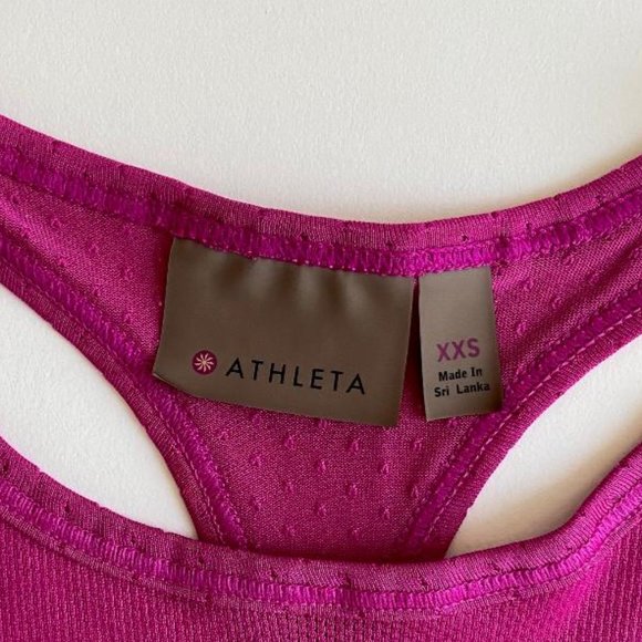 Athleta Women's Surge Neon Pink Mesh Racerback Tank top - Picture 6 of 11